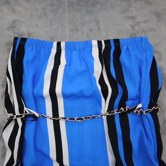 Chocolate Shirt Womens S Multicolor Striped Pullover Built In Bra Tube Top - Picture 13 of 16